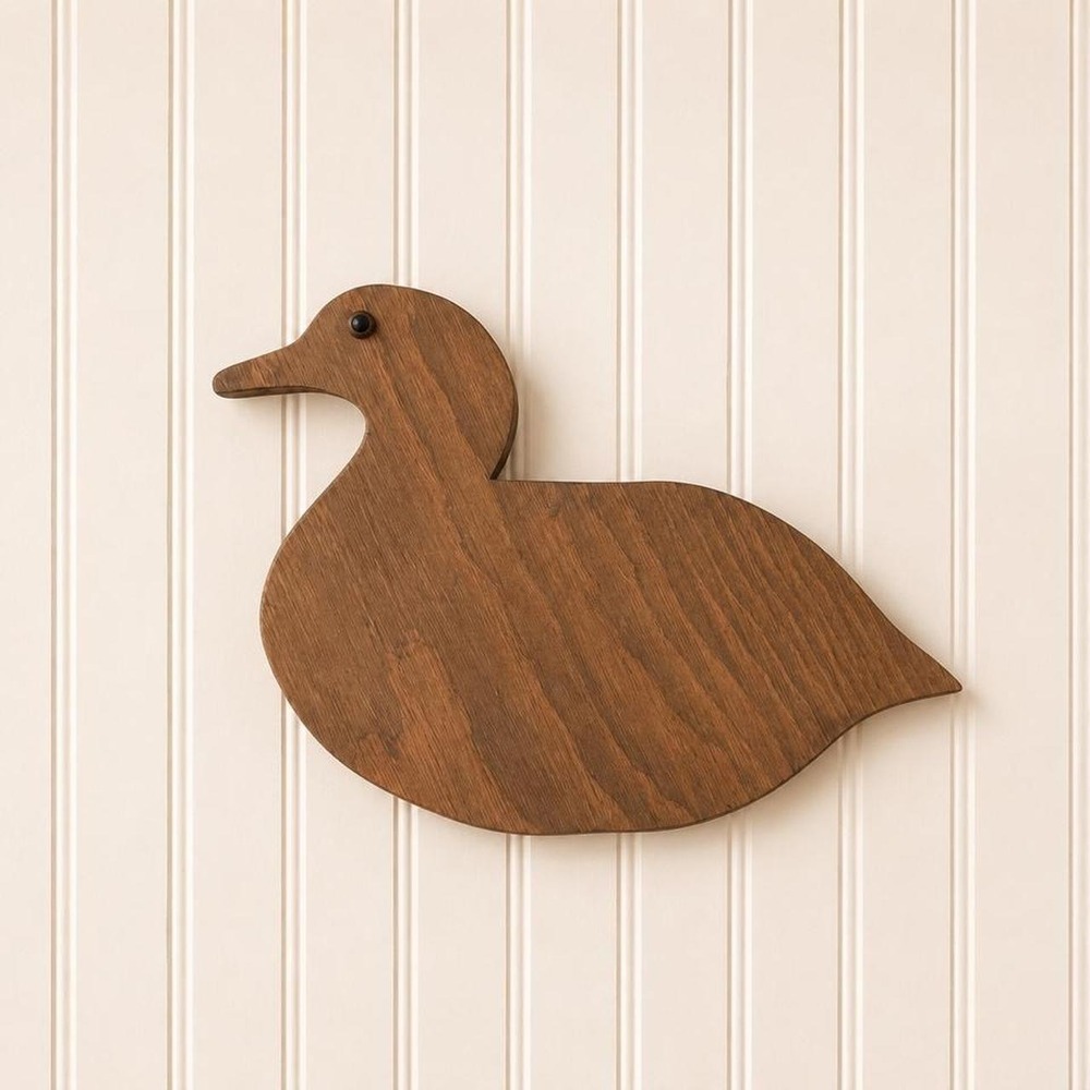 Vintage Wood Duck Planter